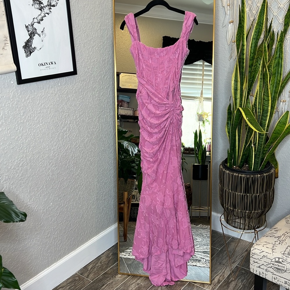 HOUSE OF CB 'Cesca' Rose Pink Floral Maxi Dress NWOT - Picture 8 of 10